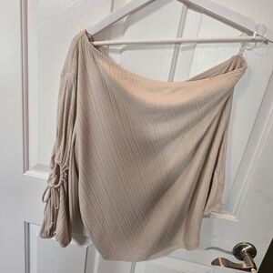 One Shoulder Cream Top
